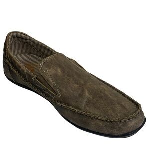 Sketchers Men’s Leather Balance Gray Slip On Comfort Loafer Size 9